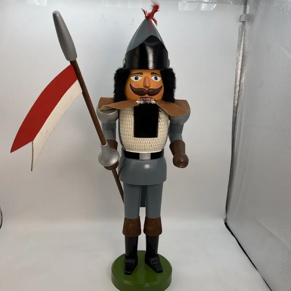 HUGE! ERZGEBIRGE VEB Hodrewa Rothenthal Nutcracker German Guard Soldier 24”